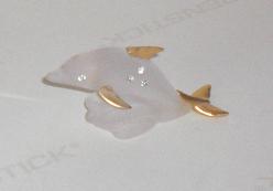 Delfin aus Milchglas