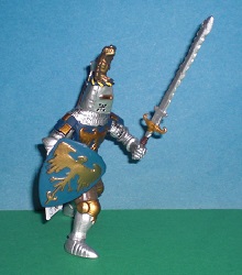 Ritter mit Adlerhelm blau