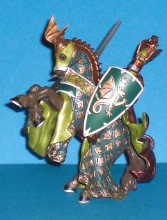 Waffenmeister mit Schwert Drache gold auf grün