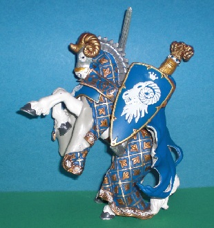 Waffenmeister mit Schwert Sturmbock weiss auf schwarz