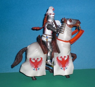 Turnierritter weiss mit rotem Sturmvogel