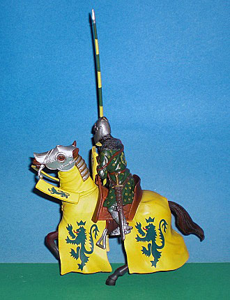 Ritter mit Lanze gelb Löwe