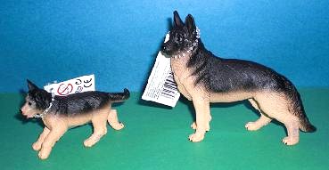 Schäferhund mit Baby