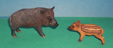 Wildschweineber und Frischling