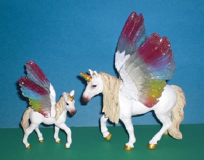 Einhornpegasus mit Baby