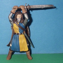 Fusssoldat Biedenhänder gelb blau mit Löwe